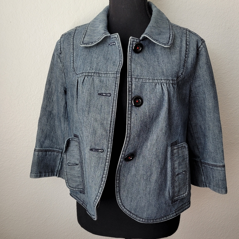 LOFT Denim Jacket- Petite Size 12 CUTE!